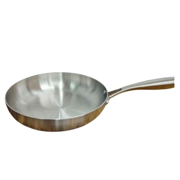 Heavy Stainless Steel Deep Fry Pan Silver. Chinese 22cm Stainless Steel Frying Pan. Use For Heavy Deuty.