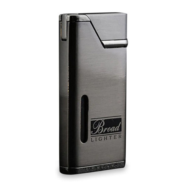 Broad Brand Metal Windproof Gas Refillable Lighter (Black)